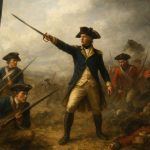 AI generated image of American soldiers leading the charge during the American Revolution battle for independence