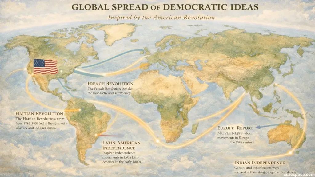 Global influence of ideas from the American Revolution