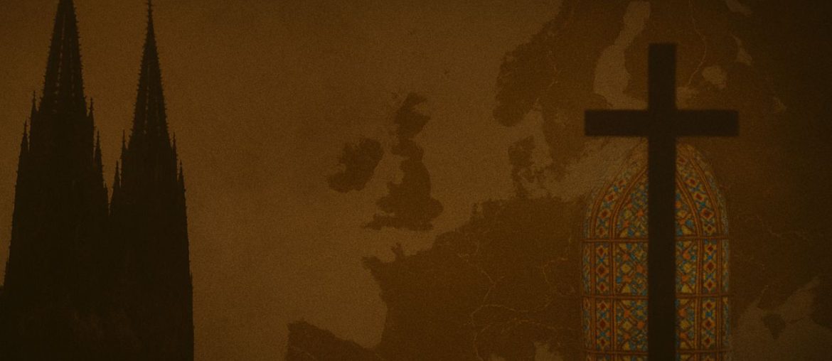 Christian Heritage in Europe: History & Legacy AI generated image of Ancient European cathedral symbolizing Christian heritage, faith, and cultural legacy across Europe