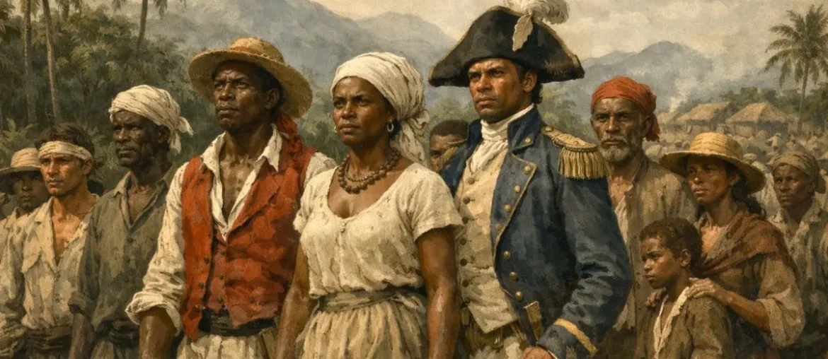 Symbolic illustration representing the Haitian Revolution and the struggle for freedom