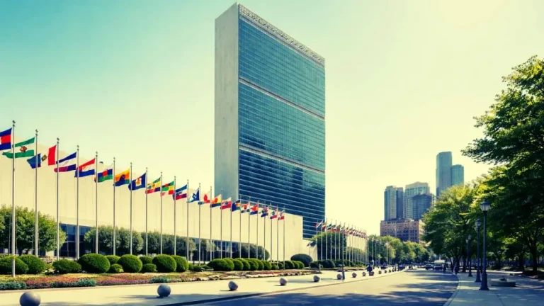 United Nations headquarters building in New York representing global diplomacy