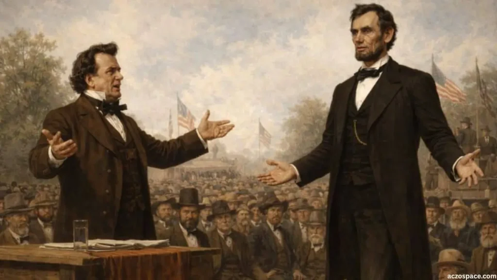 Abraham Lincoln during the Lincoln-Douglas debates of 1858