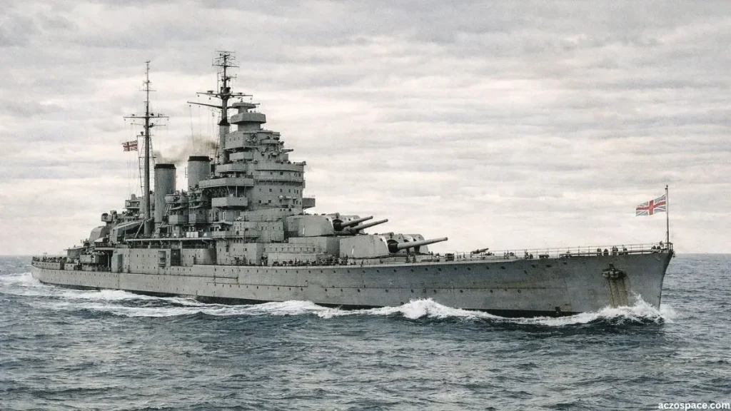 Royal Navy battleship used during the World War period for maritime defense