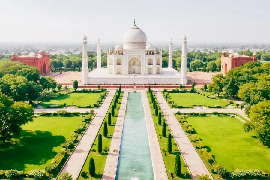 Taj Mahal garden layout symmetry charbagh design 