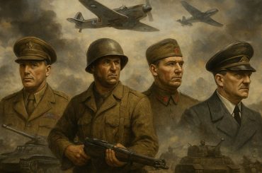 World War II: Causes, Events, Powers & Outcome AI generated image of World War II soldiers and tanks on the battlefield representing global powers and the fight for freedom