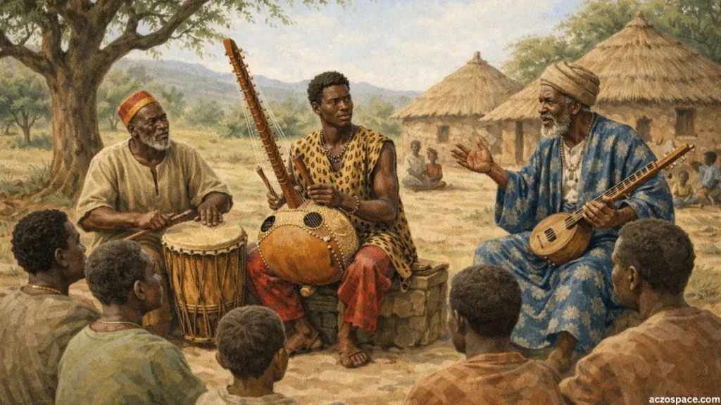 African griots preserving history through music and oral storytelling