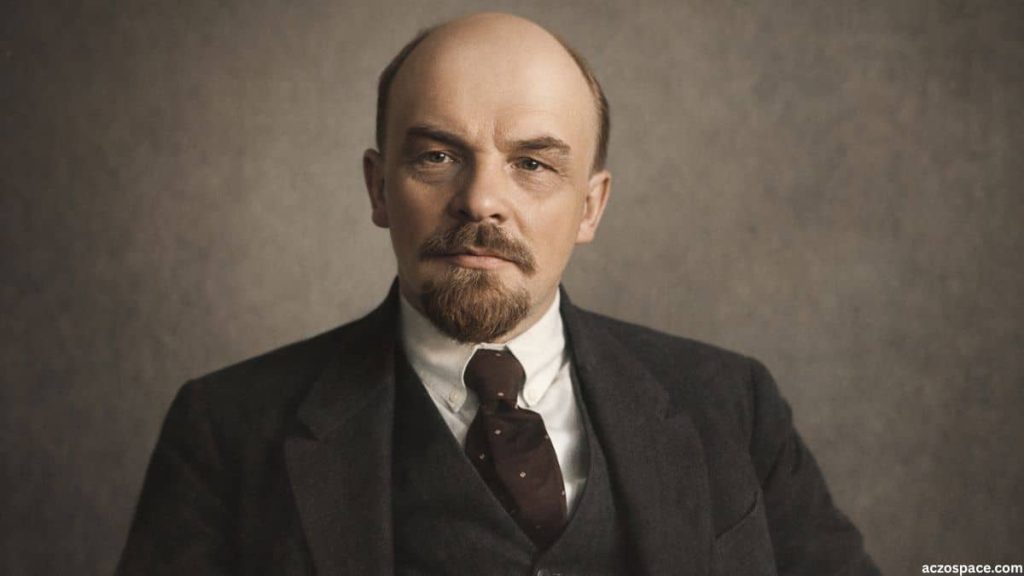 AI-generated illustration Portrait of Vladimir Lenin during the Russian Revolution of 1917