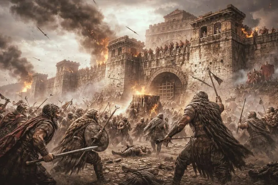 fall of the Roman Empire explained simply barbarian invasions