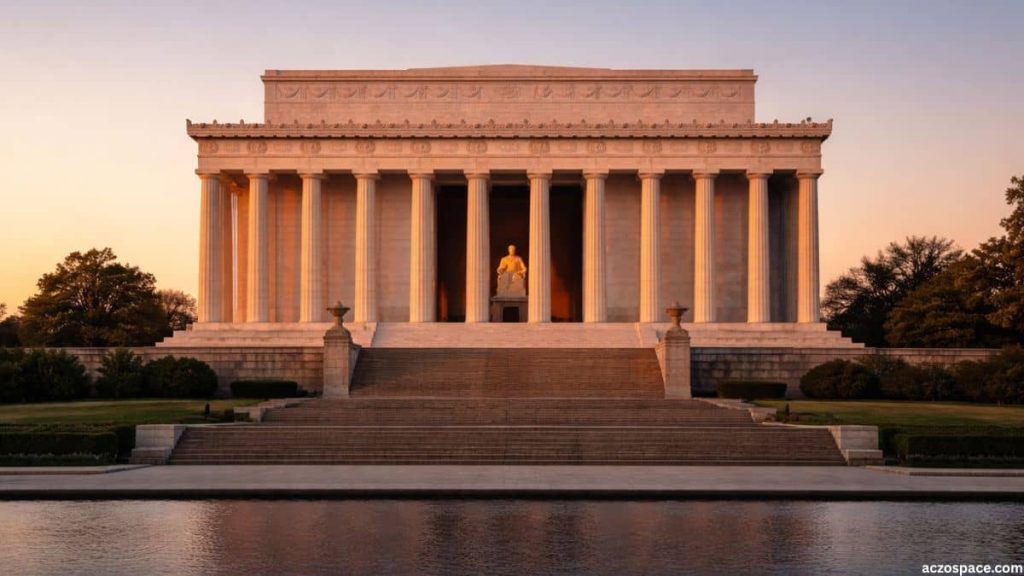 The Lincoln Memorial honoring Abraham Lincoln in Washington D.C.