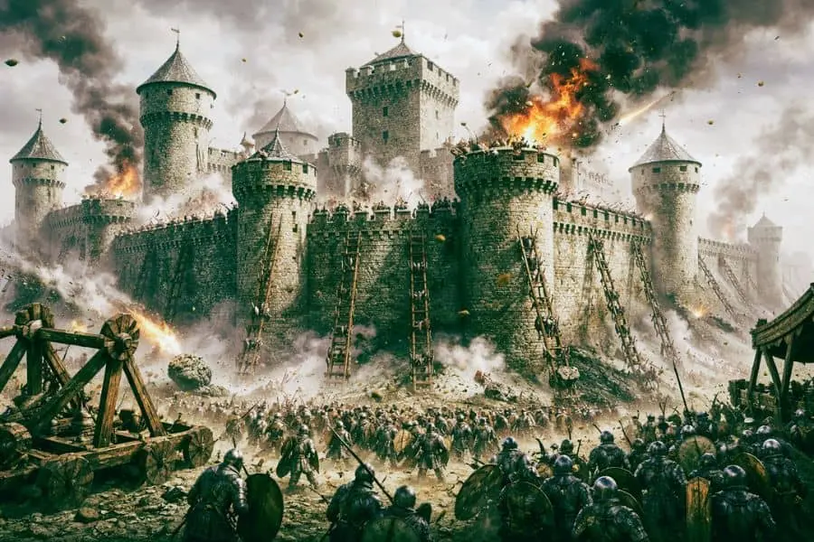medieval castle under siege showing defense strategies and wartime survival 