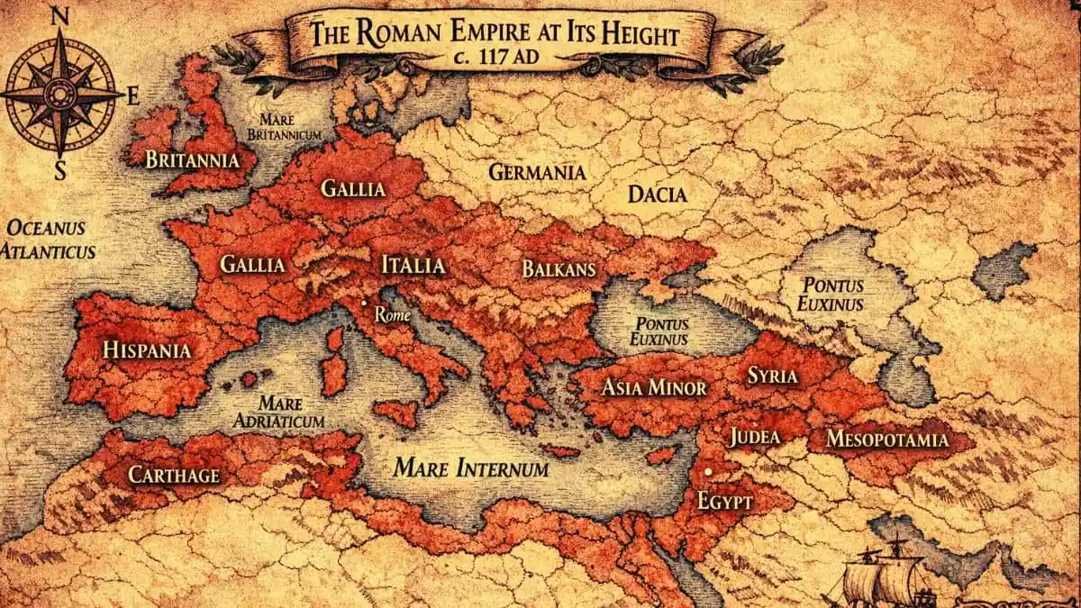 rise and fall of the Roman Empire explained simply map of expansion