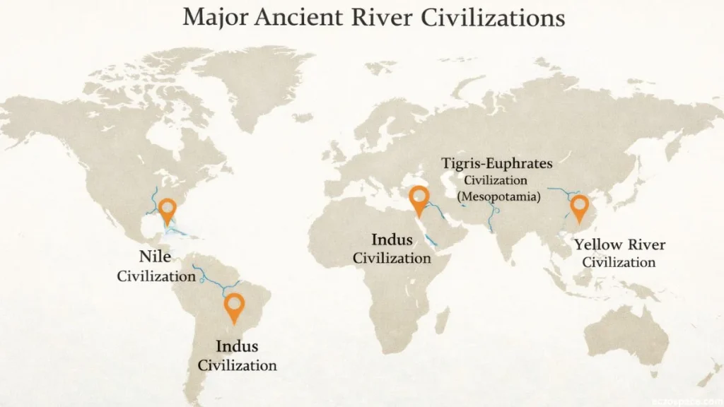 Ancient cities developed near the Ganges River