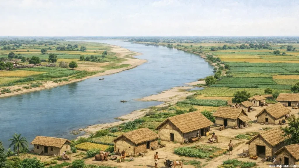 Ancient settlements developed near the Ganges River