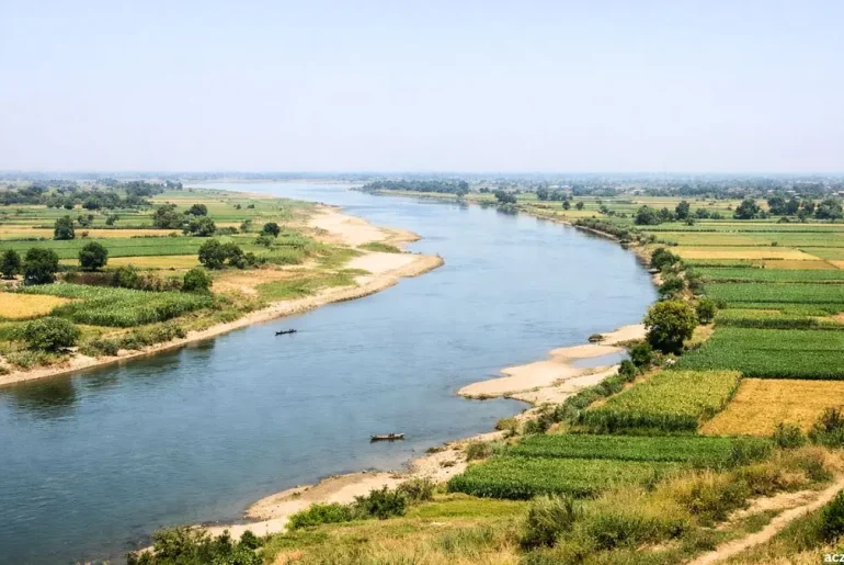 Ganges River landscape supporting ancient civilizations