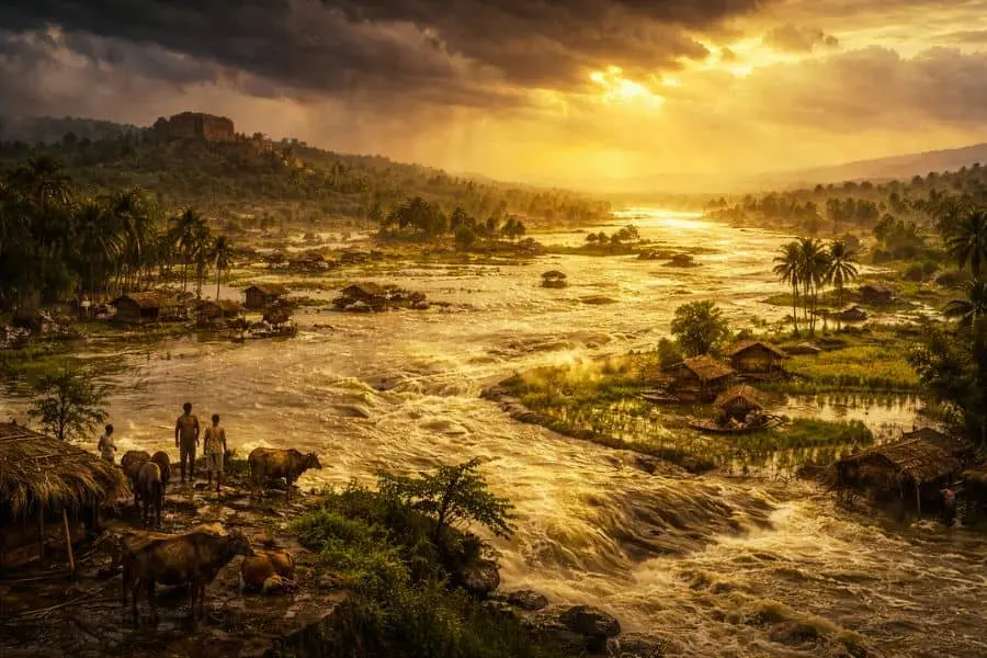 Ganges River flooding benefits and risks for ancient civilizations 