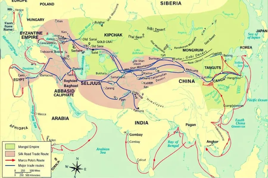 Silk Road influence on why did the Mongol Empire expand so fast