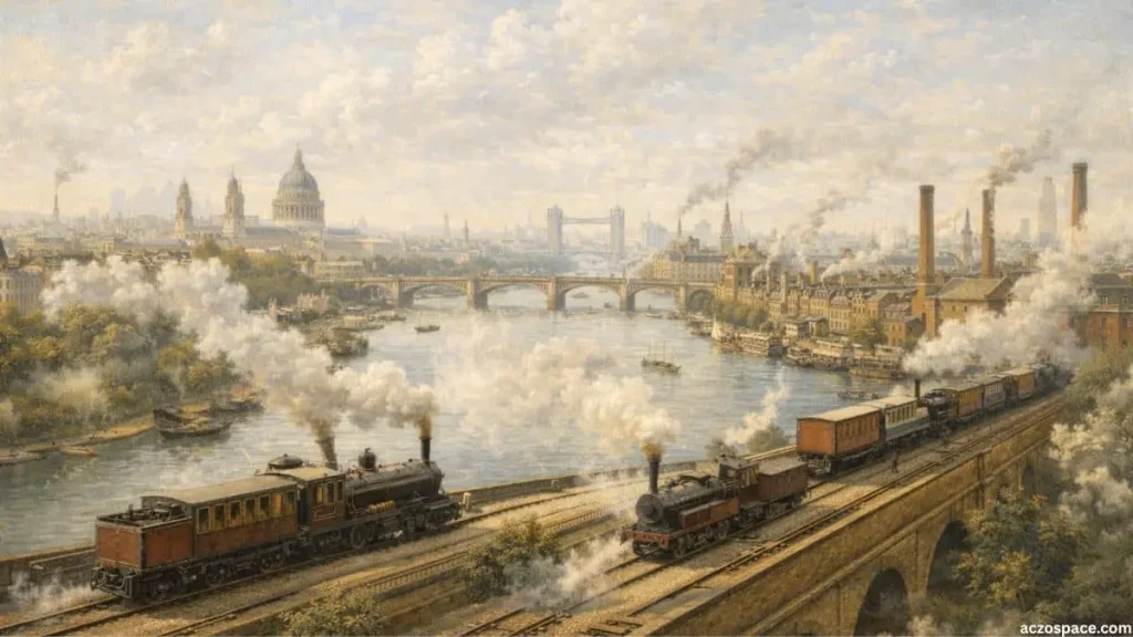London city during the Industrial Revolution in the Victorian Era