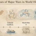 Causes of major wars in world history illustrated through timeline