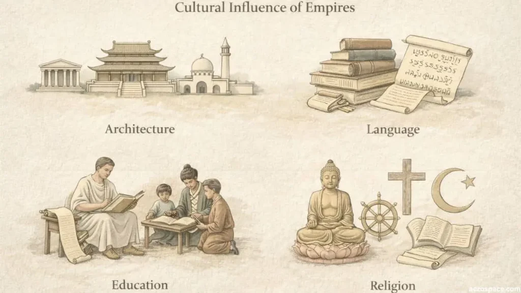 Cultural and ideological influence left behind by historical empires
