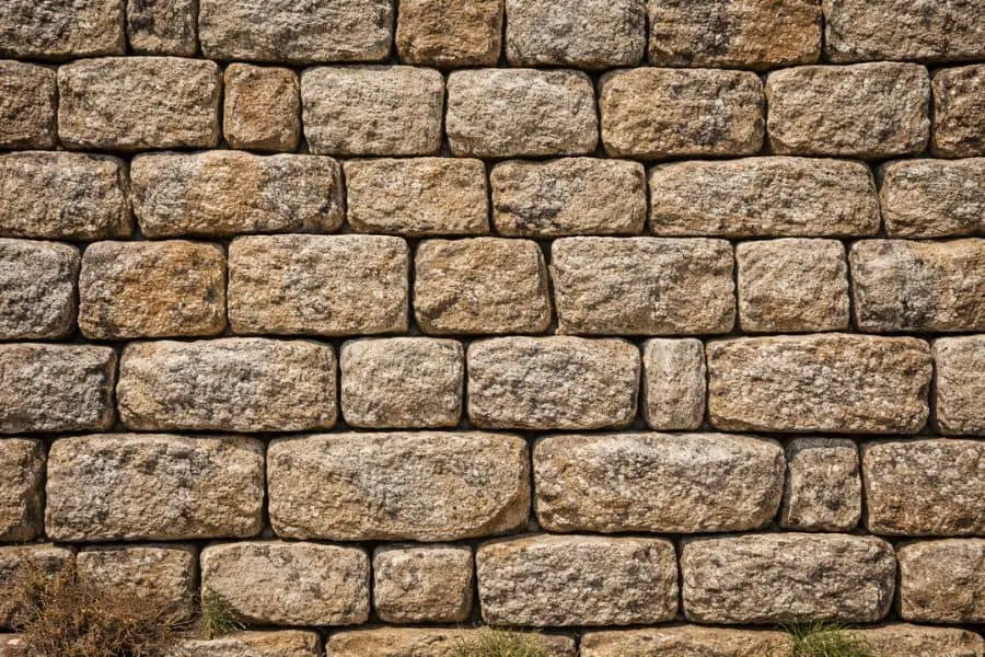 Close-up of dry stone construction technique used in Great Zimbabwe Ruins