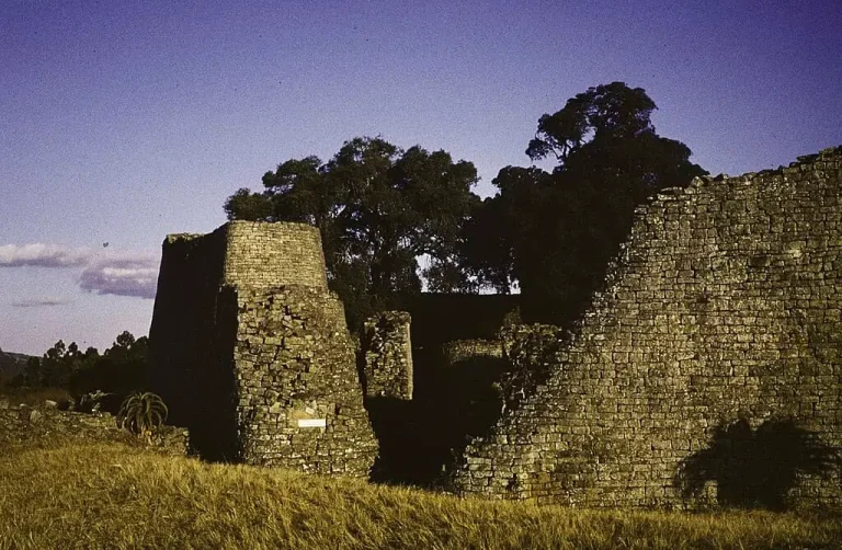 Great Zimbabwe Ruins featuring massive dry-stone granite walls in southeastern Zimbabwe
