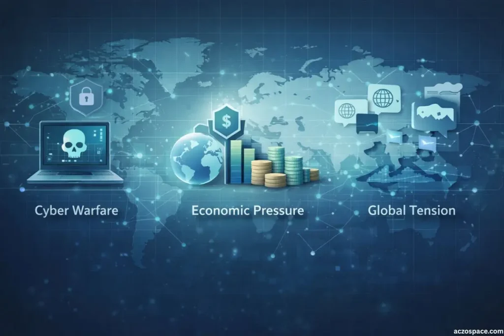 Illustration showing modern causes of conflict