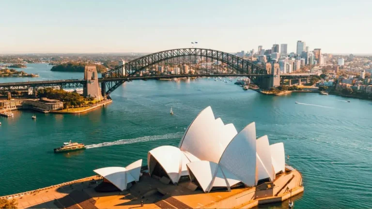 Sydney Opera House landmark viewed from Sydney Harbour