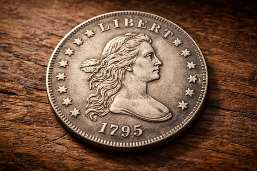 Early American coin representing the origins of the Dollar monetary system