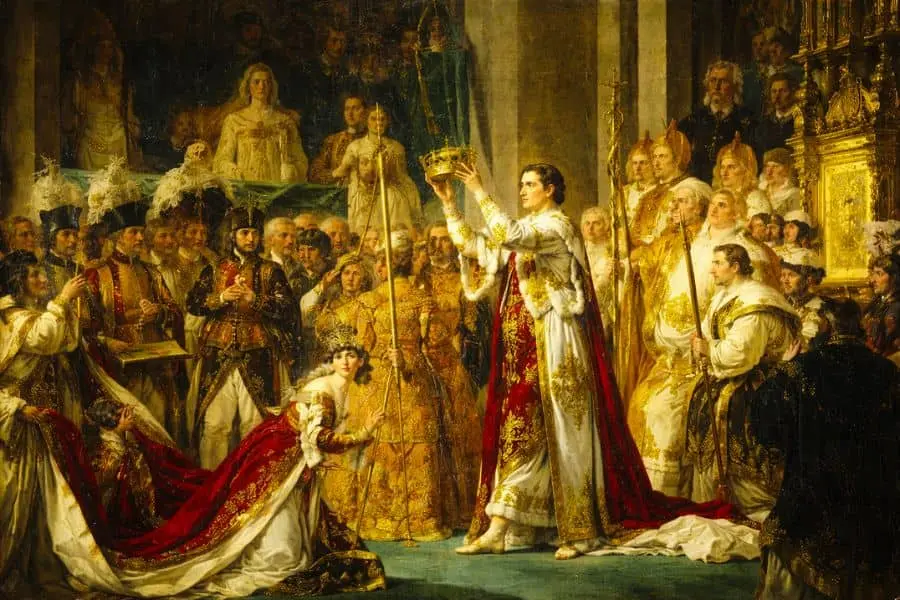 Napoleon Bonaparte coronation at Notre-Dame Cathedral in 1804