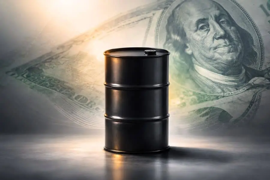 Oil trade concept supporting the global role of the Dollar
