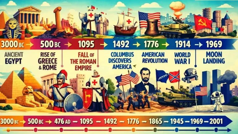 important turning points in world history timeline visualization