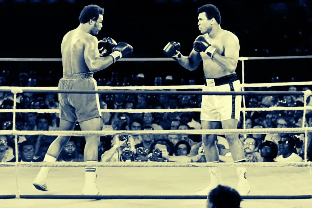 Muhammad Ali vs George Foreman Rumble in the Jungle fight 